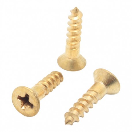 TORNILLO MADERA CABPLANA LATÓN SO 6X3 - Envío Gratuito