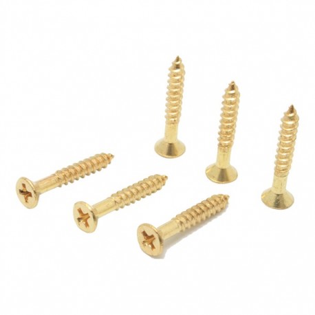TORNILLO MADERA CABPLANA LATÓN SO 6X1/2 - Envío Gratuito