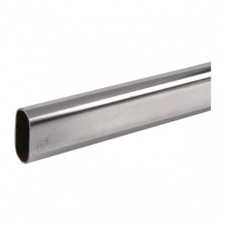 TUBO OVALADO PARA CLÓSET 122 CM CROMO - Envío Gratuito