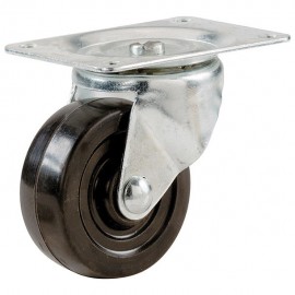 RUEDA DE GOMA BASE GIRATORIA 2-1/2' - Envío Gratuito