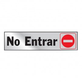 LETRERO "NO ENTRAR" 2X8 - Envío Gratuito