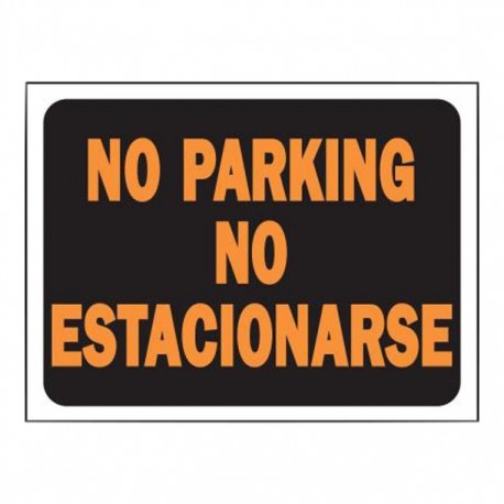 LETRERO NO PARKING / NO ESTACIONARSE 23 X 30 CM - Envío Gratuito