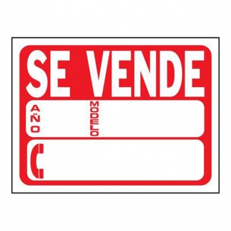 LETRERO DE "SE VENDE AUTO" - Envío Gratuito