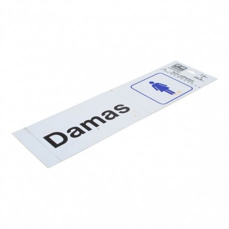 LETRERO 8 X 23 CM DAMAS - Envío Gratuito