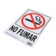 LETRERO DE PLÁSTICO DE "NO FUMAR" - Envío Gratuito