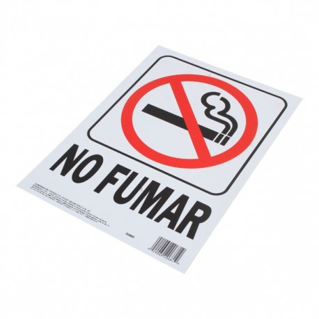 LETRERO DE PLÁSTICO DE "NO FUMAR" - Envío Gratuito
