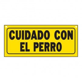 LETRERO CUIDADO CON EL PERRO 6X14 - Envío Gratuito