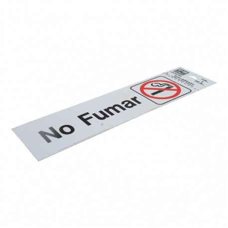 LETRERO DE 8 X 23 CM DE "NO FUMAR" - Envío Gratuito