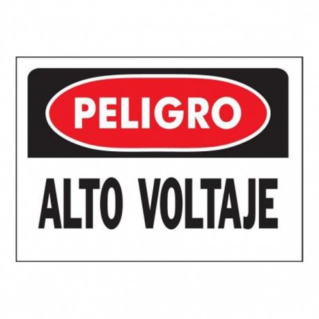 LETRERO "PELIGRO-ALTO VOLTAJE" 25X36 CM - Envío Gratuito