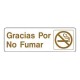 LETRERO GRACIAS POR NO FUMAR 8 X 23 CM - Envío Gratuito