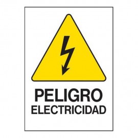 LETRERO "PELIGRO- ELECTRICIDAD" 25 X 36 CM - Envío Gratuito