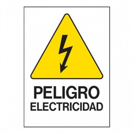 LETRERO "PELIGRO- ELECTRICIDAD" 25 X 36 CM - Envío Gratuito