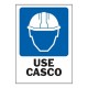 LETRERO USE CASCO 25 X 36 CM - Envío Gratuito
