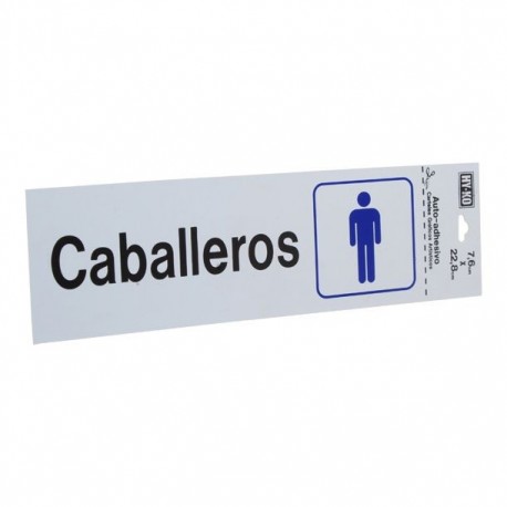 LETRERO 8 X 23 CM CABALLEROS - Envío Gratuito