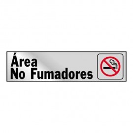 LETRERO DE "ÁREA DE NO FUMAR" 2" X 8" - Envío Gratuito