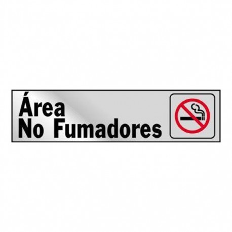 LETRERO DE "ÁREA DE NO FUMAR" 2" X 8" - Envío Gratuito
