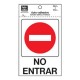 LETRERO "NO ENTRAR" 13 X 18 CM - Envío Gratuito