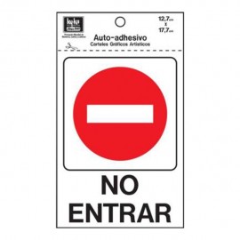 LETRERO "NO ENTRAR" 13 X 18 CM - Envío Gratuito