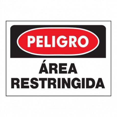 LETRERO PELIGRO ÁREA RESTRINGIDA - Envío Gratuito