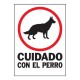 LETRERO "CUIDADO CON EL PERRO" 25 X 36 CM - Envío Gratuito