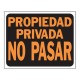 LETRERO "PROPIEDAD PRIVADA" 15X19 PULG - Envío Gratuito