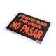 LETRERO PROPIEDAD PRIVADA NO PASAR - Envío Gratuito