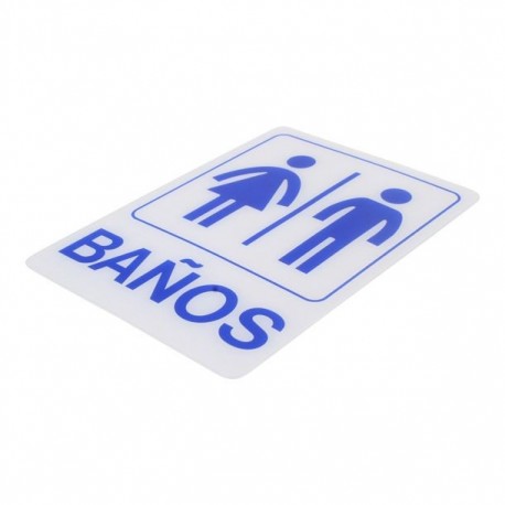 LETRERO DE "BAÑOS" 21013 - Envío Gratuito