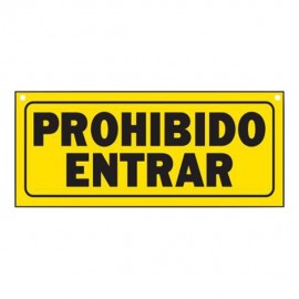 LETRERO PROHIBIDO ENTRAR - Envío Gratuito