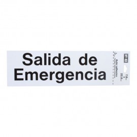 LETRERO 8 X 23 CM SALIDA DE EMERGENCIA - Envío Gratuito