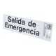 LETRERO 8 X 23 CM SALIDA DE EMERGENCIA - Envío Gratuito