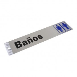 LETRERO "BAÑOS" 2X8 20813 - Envío Gratuito