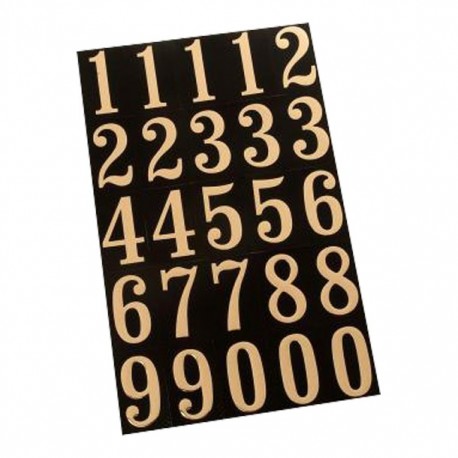 PAQUETE DE NÚMEROS 2' MM-13 GOLD MYLAR - Envío Gratuito