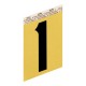 NÚMERO "1" DE ALUMINIO ORO 3 1/2' - Envío Gratuito