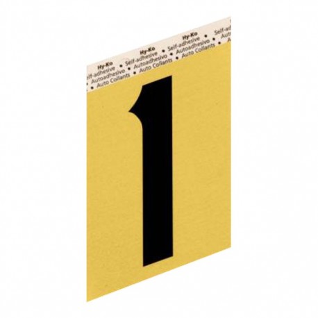NÚMERO "1" DE ALUMINIO ORO 3 1/2' - Envío Gratuito