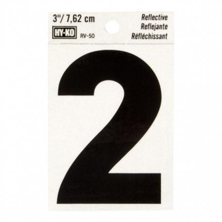 NÚMERO "2" DE VINILO 3' RV-25/2" - Envío Gratuito