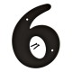 NÚMERO 6 NEGRO DE VINIL 6' - Envío Gratuito