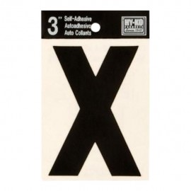 LETRA X DE VINIL NEGRO 3' - Envío Gratuito