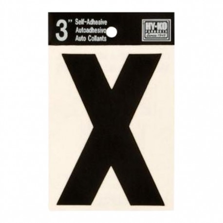 LETRA X DE VINIL NEGRO 3' - Envío Gratuito