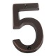 NÚMERO 5 BRONCE ANTIGUO 4" - Envío Gratuito