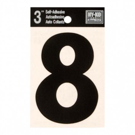 NÚMERO VINIL NEGRO NO. 8 3' - Envío Gratuito
