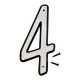 NÚMERO "4" PLÁSTICO REFLECTIVO 10 CM - Envío Gratuito