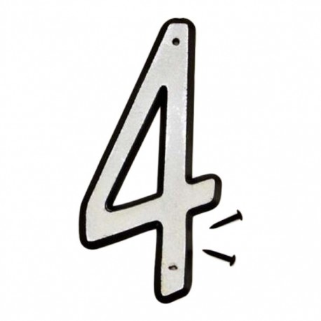NÚMERO "4" PLÁSTICO REFLECTIVO 10 CM - Envío Gratuito