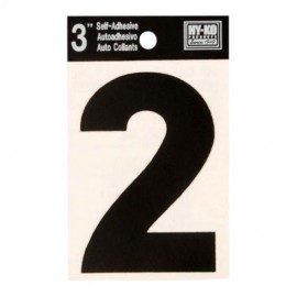 NÚMERO "2" VINIL NEGRO 3' - Envío Gratuito