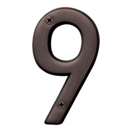 NÚMERO 9 BRONCE ANTIGUO 4" - Envío Gratuito