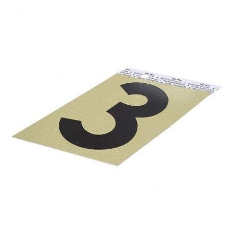 NÚMERO TRES DE ALUMINIO ORO 3 1/2' - Envío Gratuito