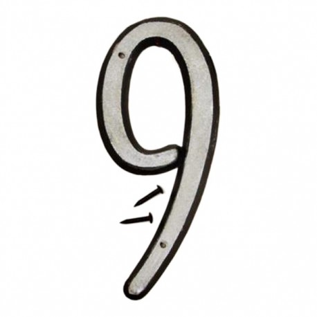 NÚMERO 9 PLÁSTICO REFLECTIVO 10 CM - Envío Gratuito