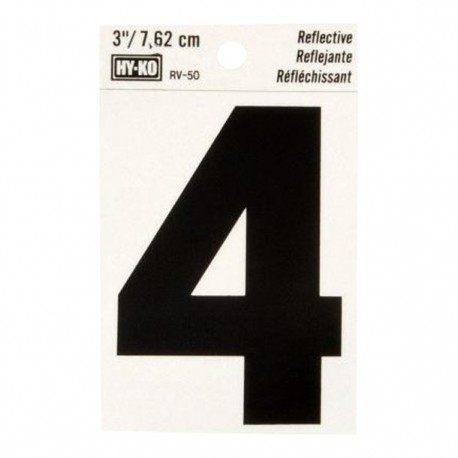 NÚMERO "4" DE VINILO 3' RV-25/4" - Envío Gratuito