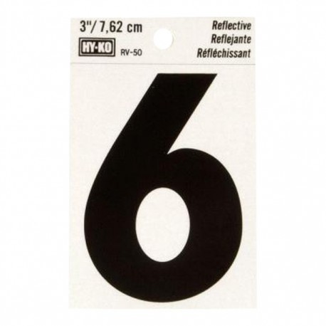 NÚMERO "6" DE VINILO 3' RV-25/6" - Envío Gratuito