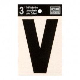 LETRA V DE VINIL NEGRO 3' - Envío Gratuito