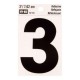 NÚMERO "3" DE VINILO 3' RV-25/3" - Envío Gratuito
